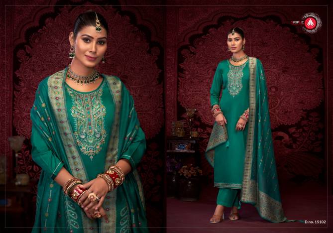 Stanza By Triple Aaa Jam Silk Designer Dress Material Wholesale Shop In Surat